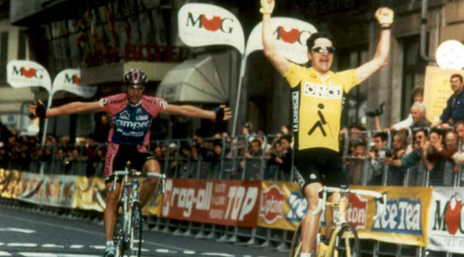 Jalabert remportant Milan San Remo en 1995