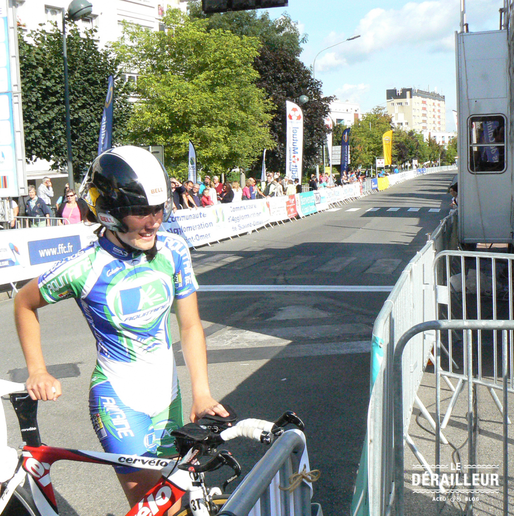 Margot Dutour se met en route vers la première marche du podium