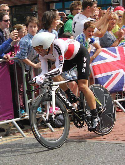 En 2012, lors du contre-la-montre des Jeux Olympiques de Londres, Albasini défend la Suisse avec un certain Fabian Cancellara (Photo : Paul Wilkinson)