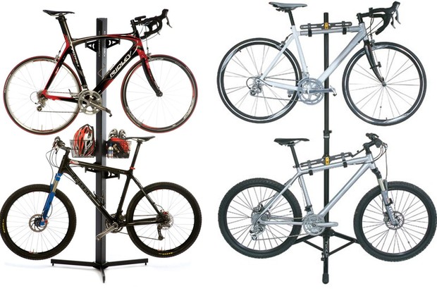 Les supports de vélo autonomes ont un prix, mais le Feedback Sports Velo Cache (à gauche) et Topeak TwoUp (à droite) sont des options solides