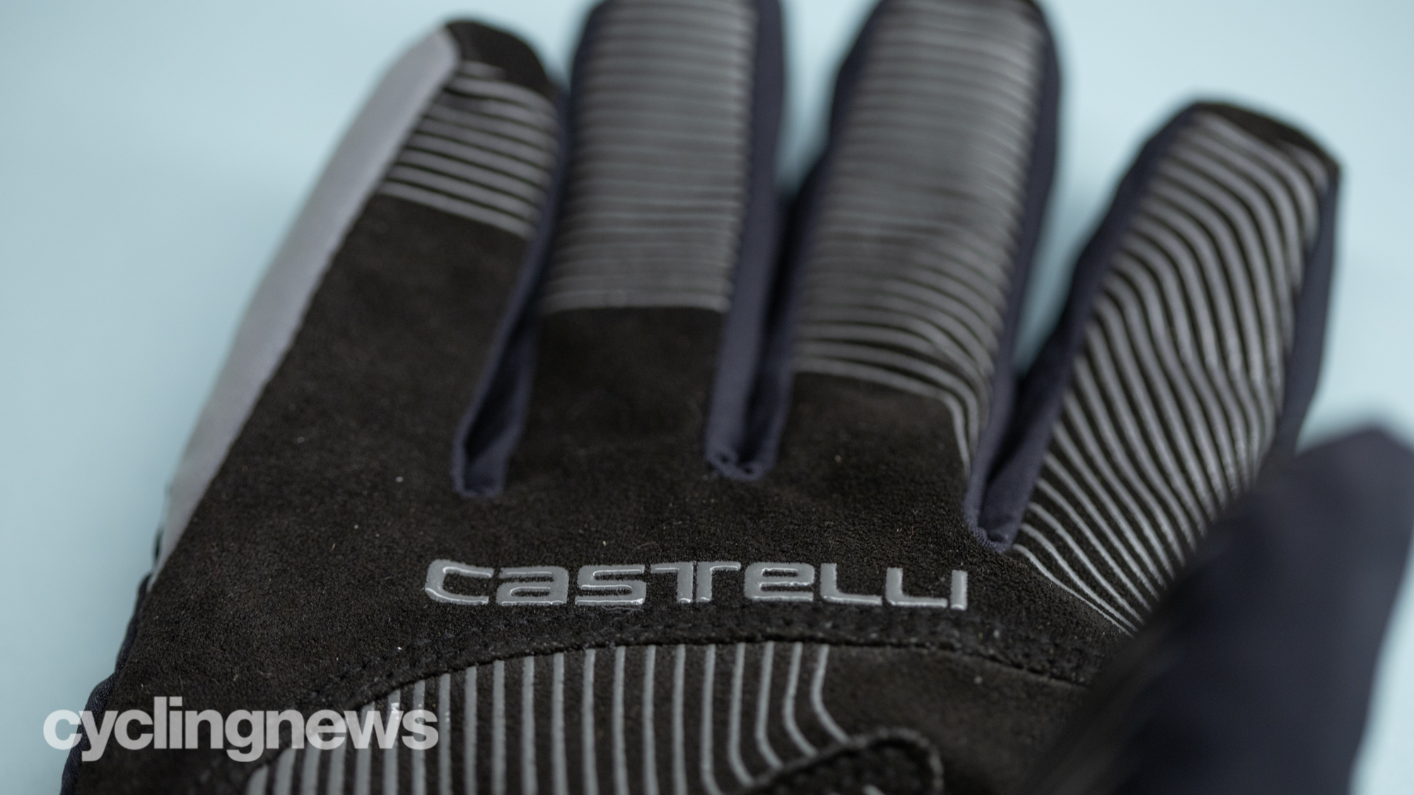 Gants de vélo d'hiver Castelli Espresso GT détail du matériau d'adhérence de la paume