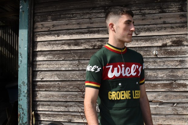 Groene Leeuw Wiel's VV Classics Wool Retro Cycling Jersey