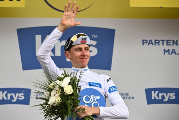 Tour de France: Tadej Pogacar on the podium for best young rider after stage 16