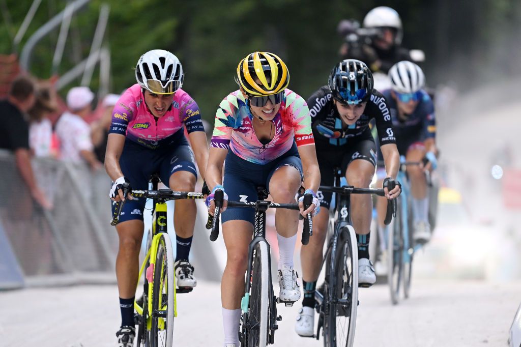 Kasia Niewiadoma (Canyon-SRAM) on Planche des Belles Filles at the Tour de France Femmes
