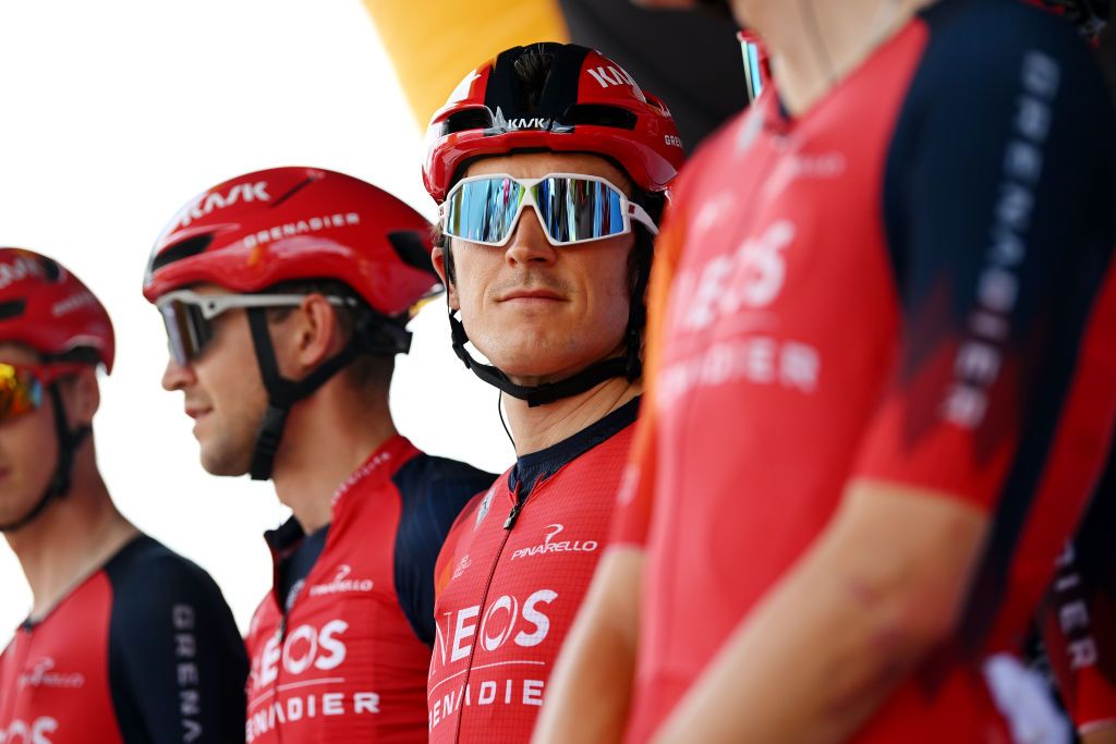 Geraint Thomas and Ineos Grenadiers at the start of stage 1 of Tour de Pologne