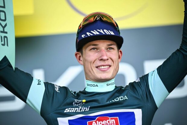Green jersey holder Jasper Philipsen (Alpecin-Deceuninck) at the 2023 Tour de France