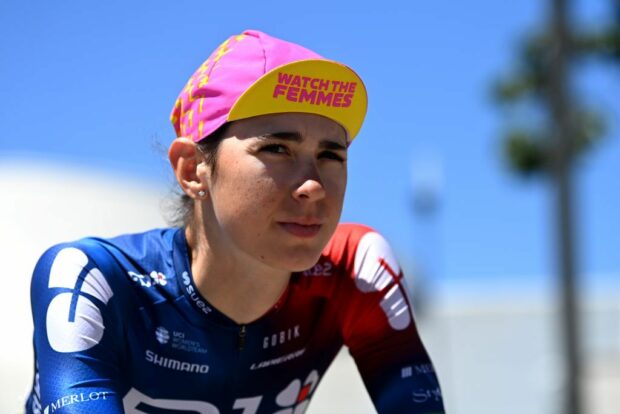 ONETLECHTEAU FRANCE JULY 27 Marta Cavalli of Italy and Team FDJ SUEZ prior to the 2nd Tour de France Femmes 2023 Stage 5 a 1261km stage from OnetleChteau to Albi 572m UCIWWT on July 27 2023 in OnetleChteau France Photo by Tim de WaeleGetty Images