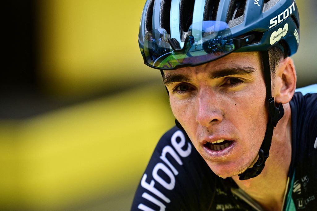 Romain Bardet (Team dsm-firmenich) left the Tour de France on stage 14 after crashing early on