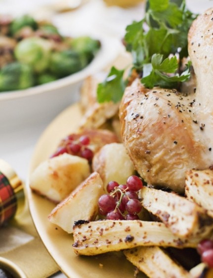 Dîner de Noël - choisissez judicieusement et c'est un repas savoureux qui contient un punch nutritif