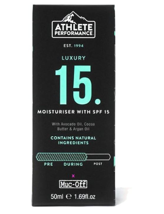 La gamme Athlete Performance de MucOff comprend une crème hydratante avec SPF15