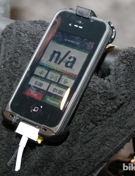 Le inRide Watt Meter affiche les données via une application iPhone/iPad