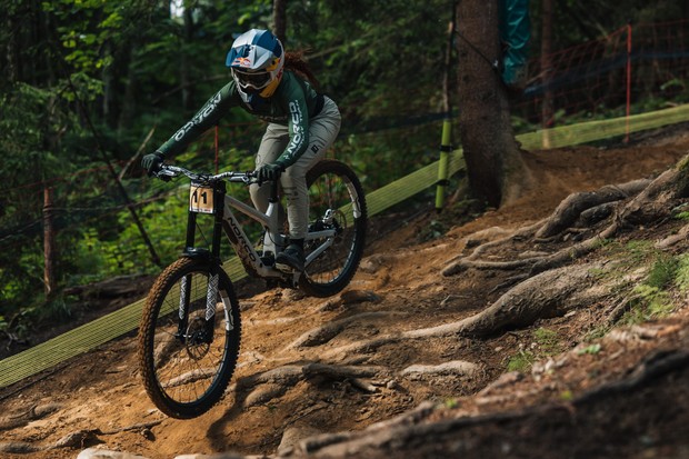 Gracey Hemsreet à la Coupe du Monde Mountain Bike UCI de Leogang 2023