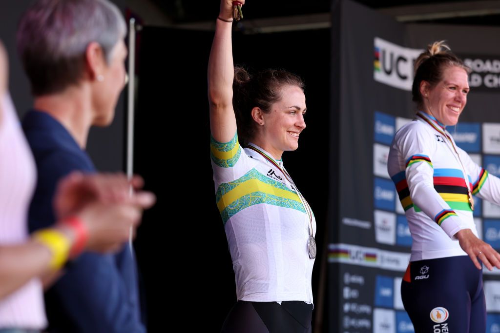 Grace Brown (Australia) claims second in the time trial at the Road World Championships in Wollongong in 2022
