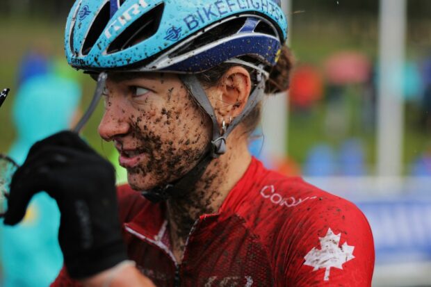 Picture by Alex Whitehead/SWpix.com - 06/08/2023 - 2023 UCI Cycling World Championships, MTB Marathon, Glentress Forest, Peebles, Scotland - Canada