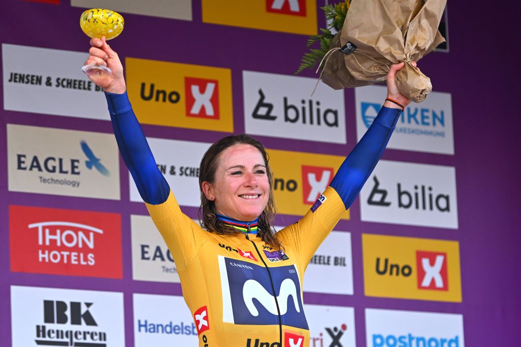 Annemiek Van Vleuten (Movistar) takes over the leader’s jersey after stage 3