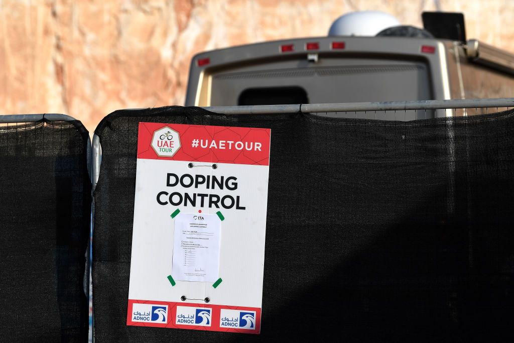 Doping control at the UAE Tour