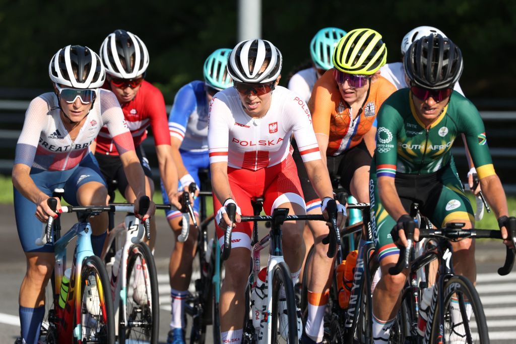 Riders during the women