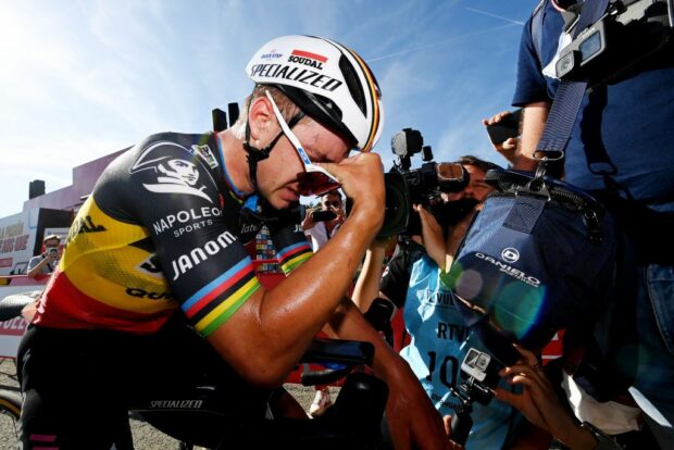 Remco Evenepoel emotional after bouncing back to win stage 14 at the Vuelta a Espana