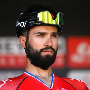Nacer Bouhanni (Arkéa Samsic) lining up before Heylen Vastgoed Heistse Pij in 2023