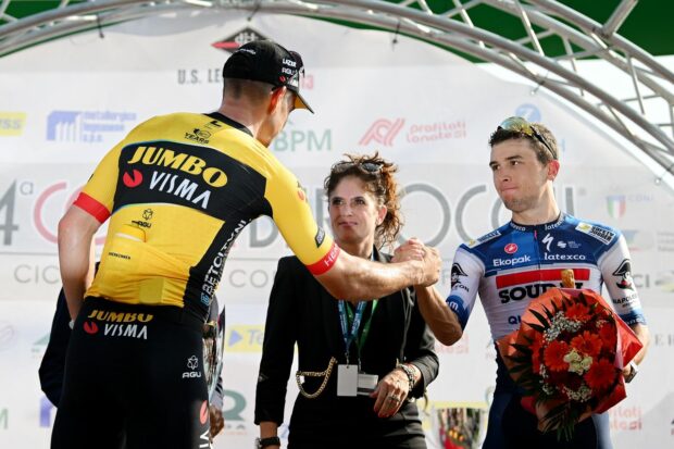 Jumbo-Visma and Soudal-QuickStep were both on the podium at yesterday