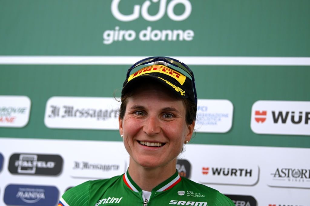Elisa Longo Borghini (Lidl-Trek) after taking the win on stage 4 at the 2023 Giro d