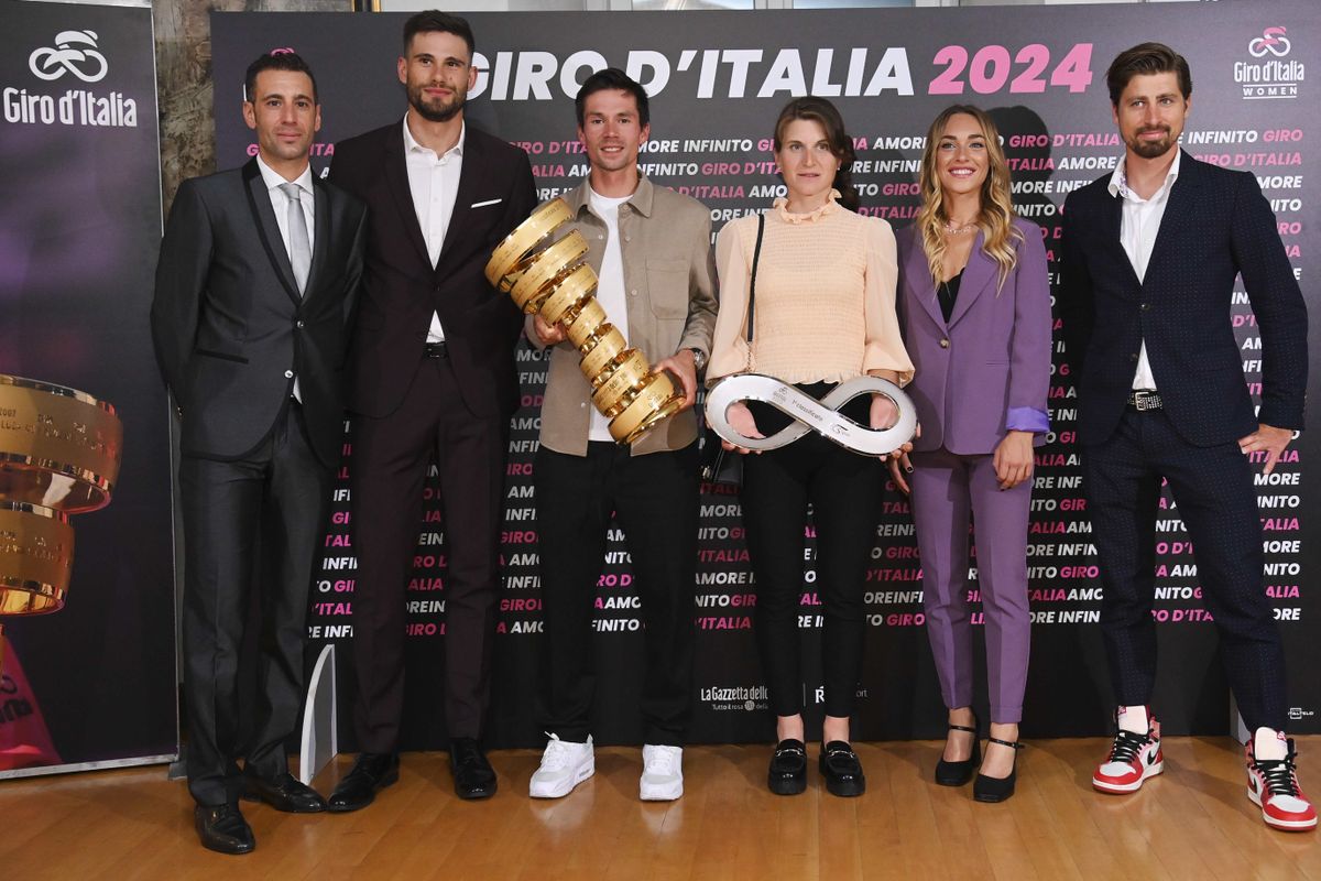 Primoz Roglic with the Trofeo Senza Fine