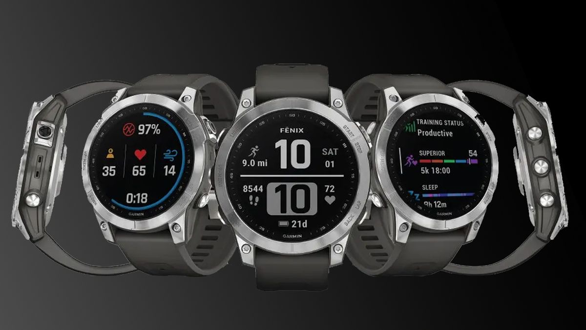 The Garmin Fenix 7 from five angles