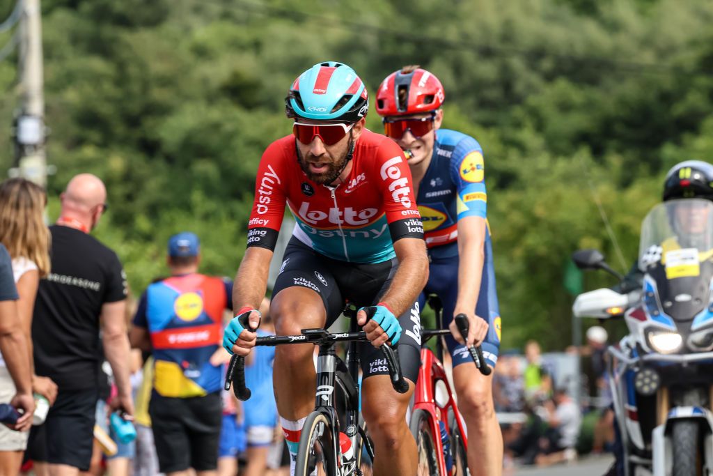 Thomas De Gendt (Lotto-Dstny) in action at the 2023 Tour de Pologne