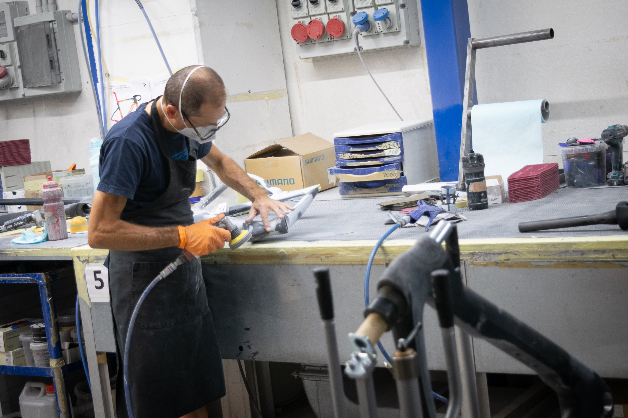 Atelier de peinture Pinarello