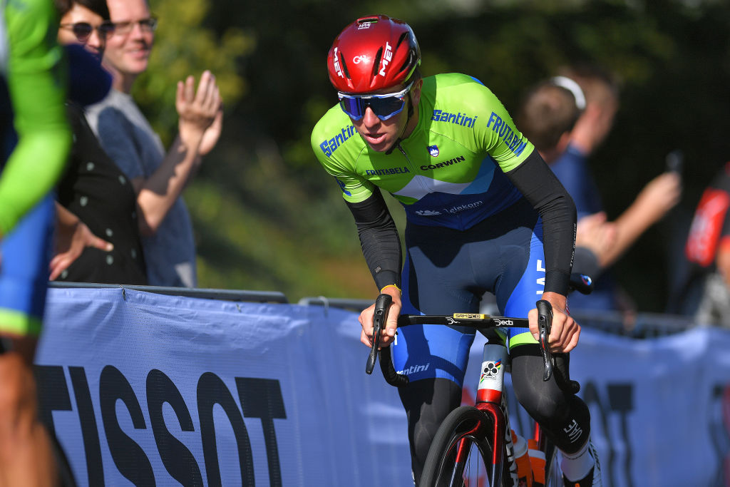 LEUVEN BELGIQUE 23 SEPTEMBRE Tadej Pogaar de Slovénie lors des 94èmes Championnats du Monde Route UCI 2021 Formation flanders2021 le 23 septembre 2021 à Louvain Belgique Photo de Luc ClaessenGetty Images