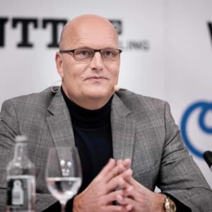 Bjarne Riis when he was announced for his short-lived role as the team manager of NTT Pro Cycling in 2020