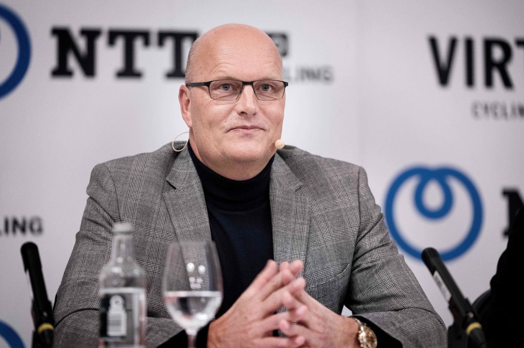 Bjarne Riis when he was announced for his short-lived role as the team manager of NTT Pro Cycling in 2020