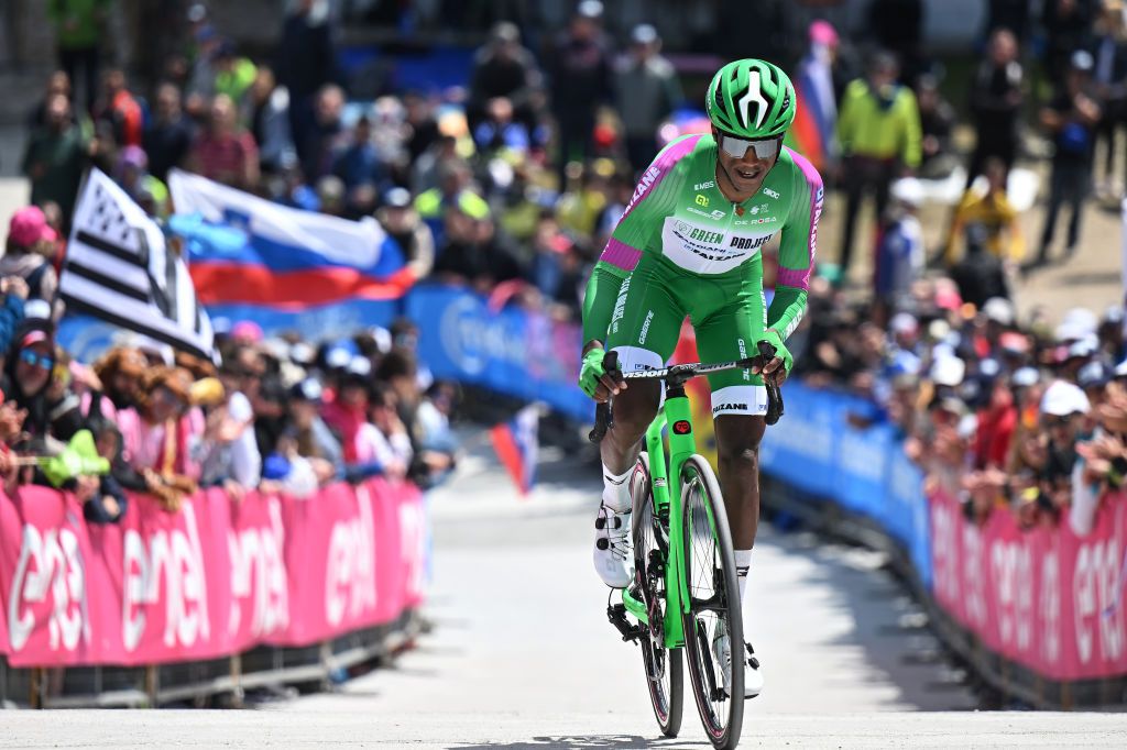 Henok Mulubrhan (Green Project-Bardiani CSF-Faizanè) competing on stage 20 of the 2023 Giro d