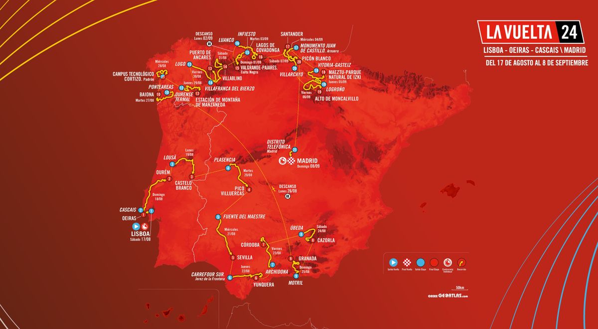 2024 Vuelta a España route map