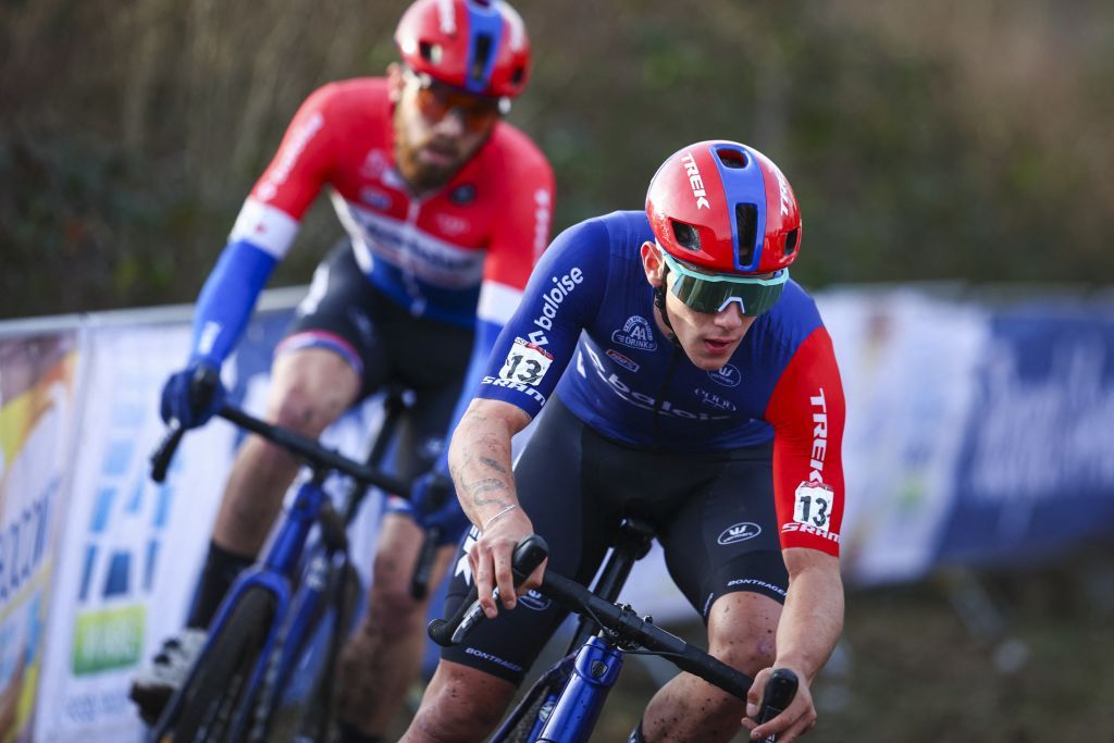 Thibau Nys in action for Baloise Trek Lions at the UCI World Cup in Hoogerheide, where he finished fourth