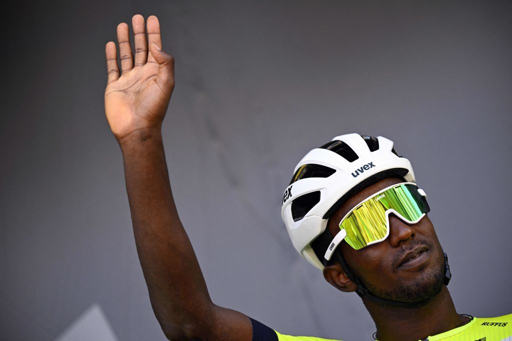 Tour de France 2023: Biniam Girmay of Intermarche- Circus- Wanty pictured at the start of stage 7