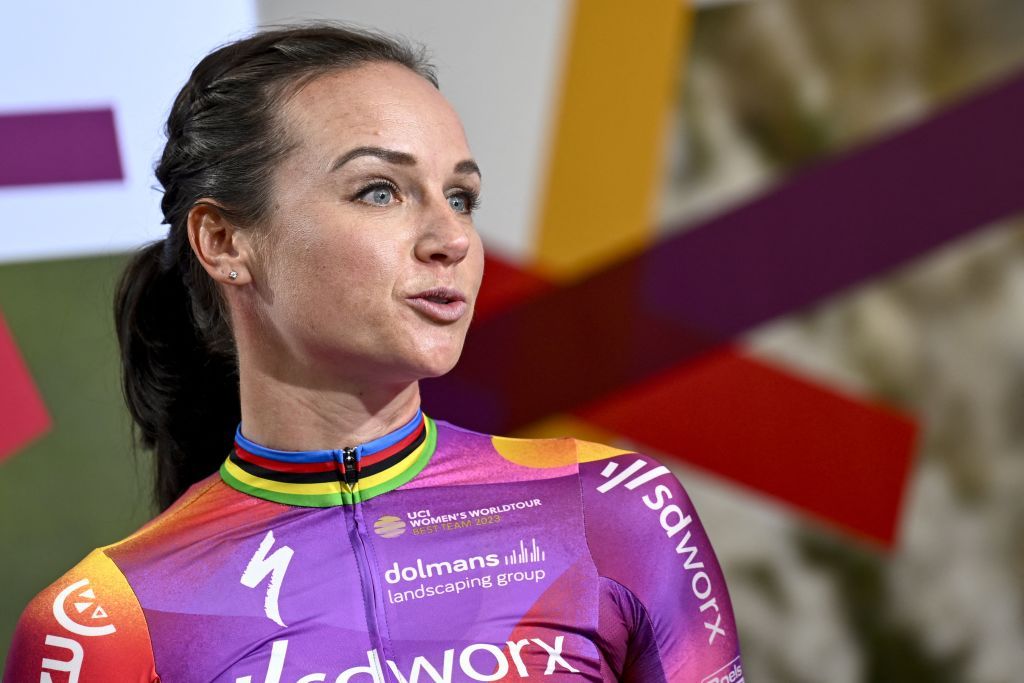Chantal Van Den Broek-Blaak pictured during the team presentation of the SD Worx-Protime cycling team, Monday 22 January 2024 in Mechelen