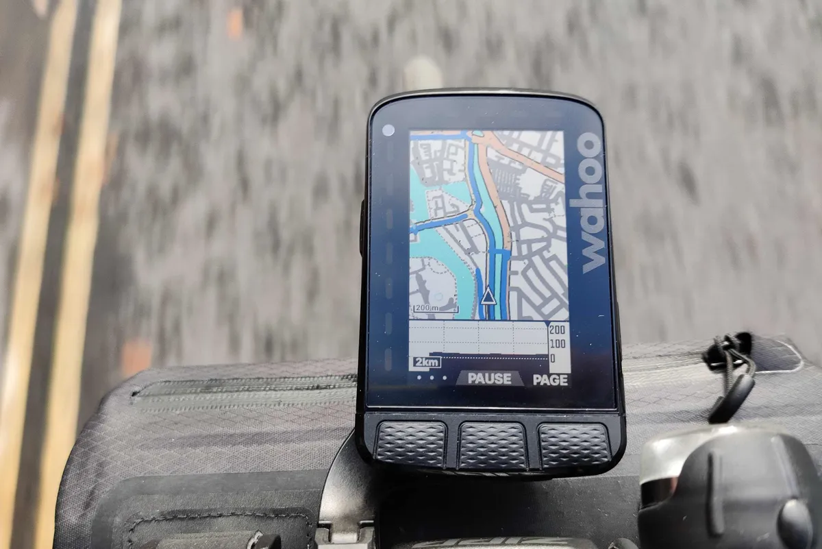 Écran de cartographie Wahoo Elemnt Roam V2