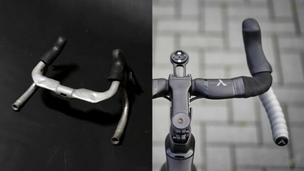 Flared road handlebars