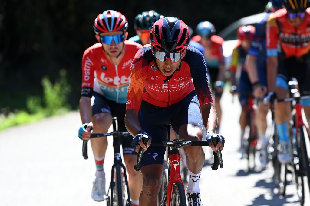 Egan Bernal in action at the 2023 Vuelta a Espana
