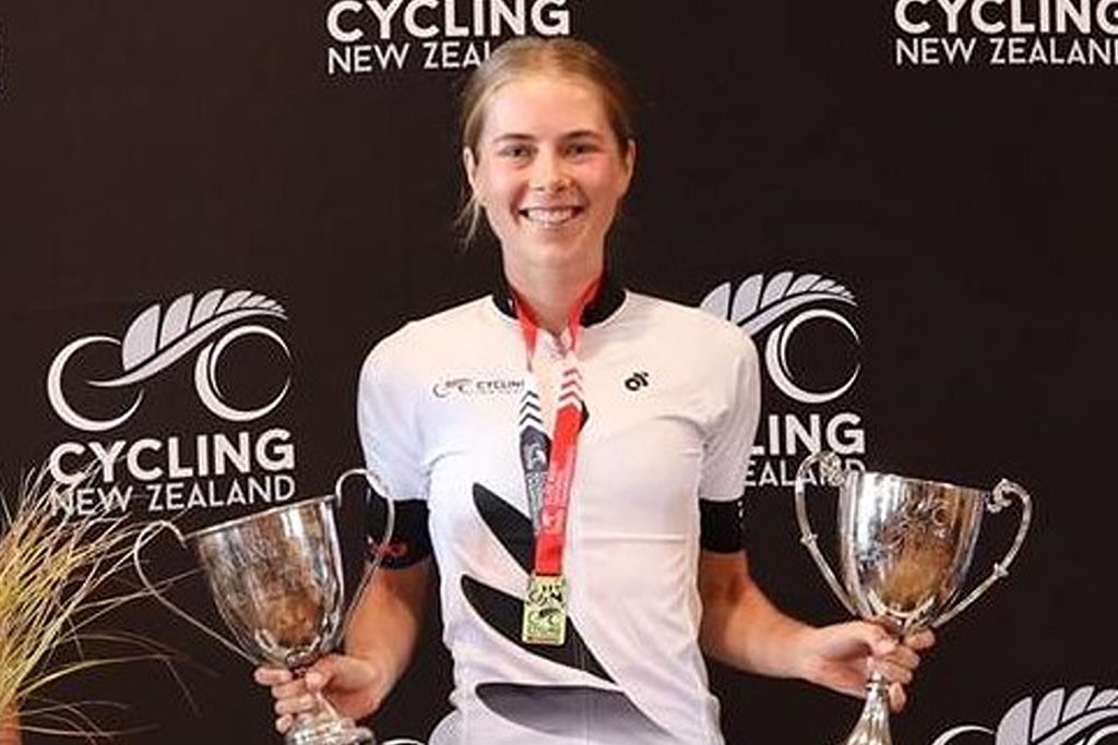 Ella Wyllie (Liv AlUla Jayco) wins the combine U23 and elite road race at New Zealand