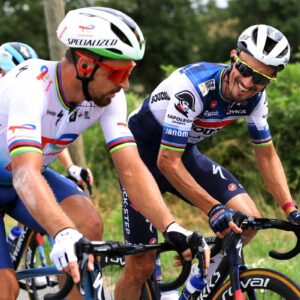 Julian Alaphilippe and Peter Sagan at last year