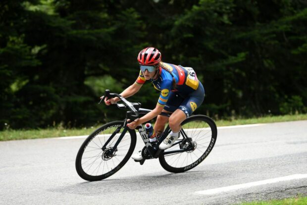 COL DU TOURMALET FRANCE JULY 29 Elizabeth Deignan of The United Kingdom and Team Lidl Trek competes during the 2nd Tour de France Femmes 2023 Stage 7 a 898km stage from Lannemezan to Col du Tourmalet 2116m UCIWWT on July 29 2023 in Col du Tourmalet France Photo by Alex BroadwayGetty Images