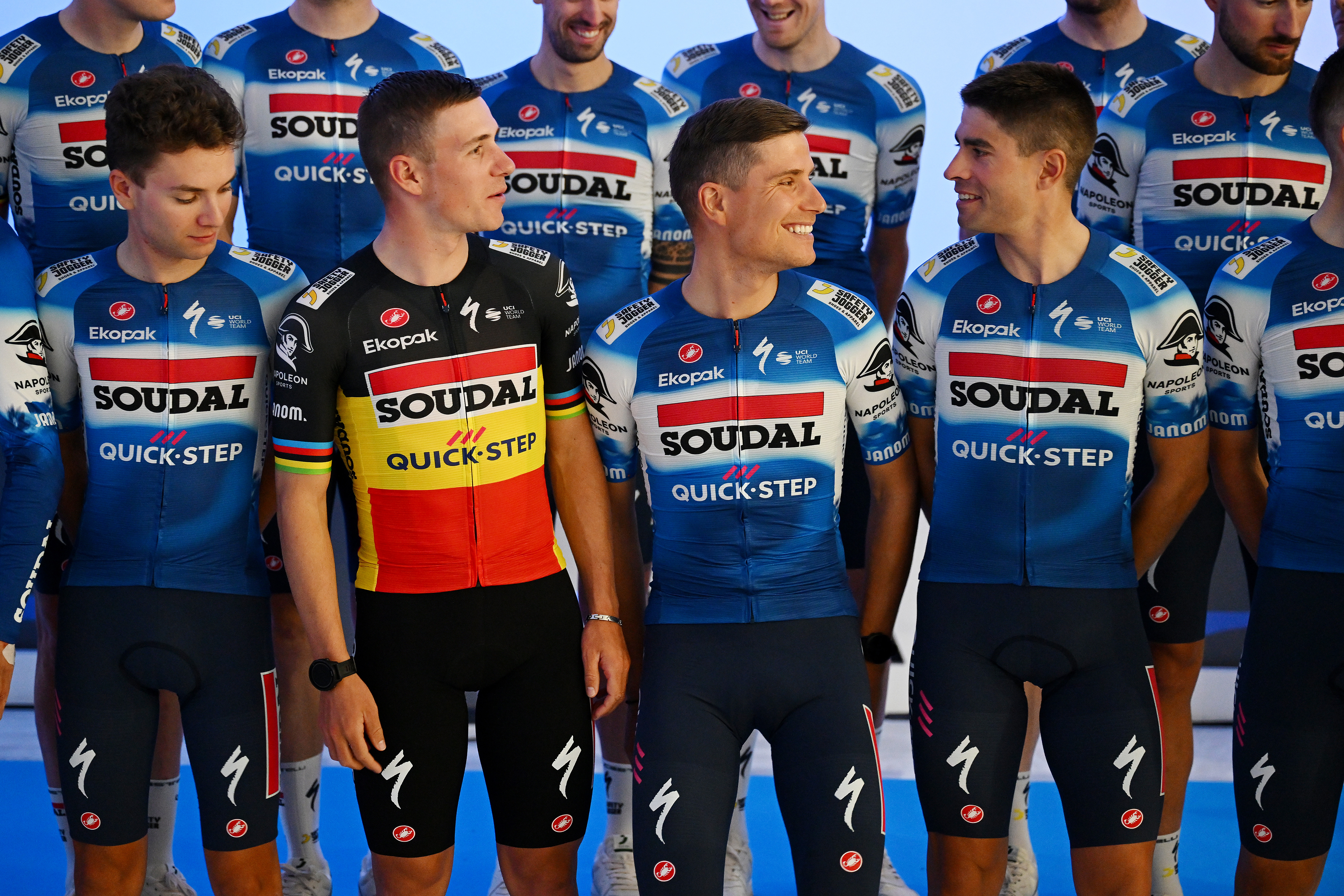 Landa et Evenpoel à la présentation de l'équipe Soudal-QuickStep à Calpe
