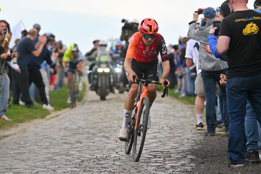 Paris-Roubaix 2024: Tom Pidcock during the race