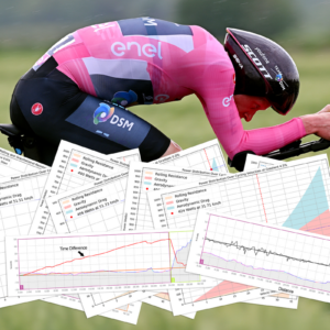 Andreas Leknussund riding a time trial bike while wearing the giro d