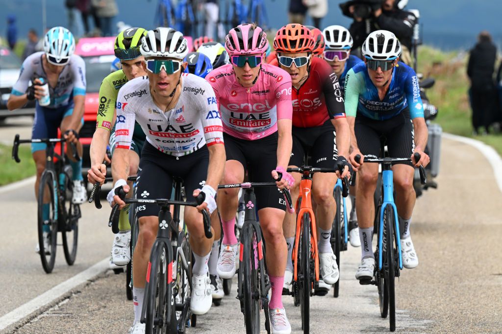 Tadej Pogacar on stage 10 at the Giro d