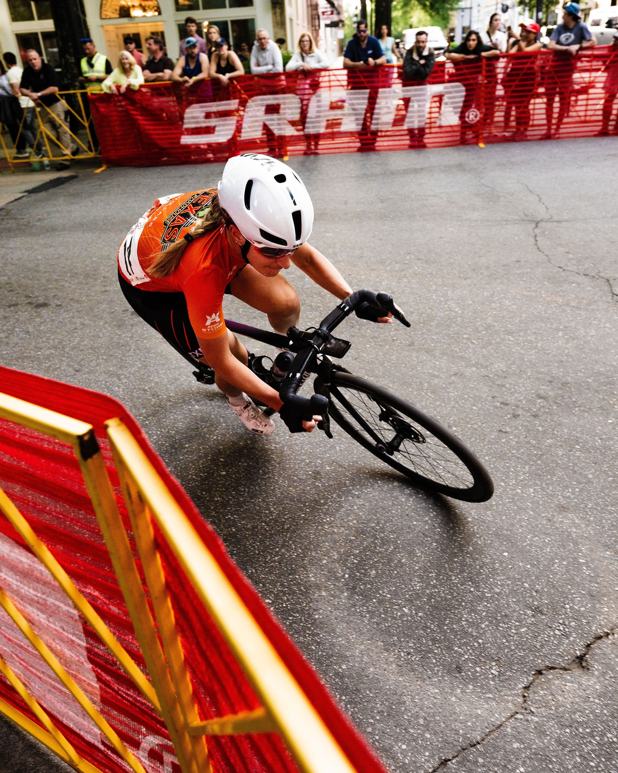 Andrea Cyr a déclenché l'échappée et a terminé deuxième à la Greenville Cycling Classic