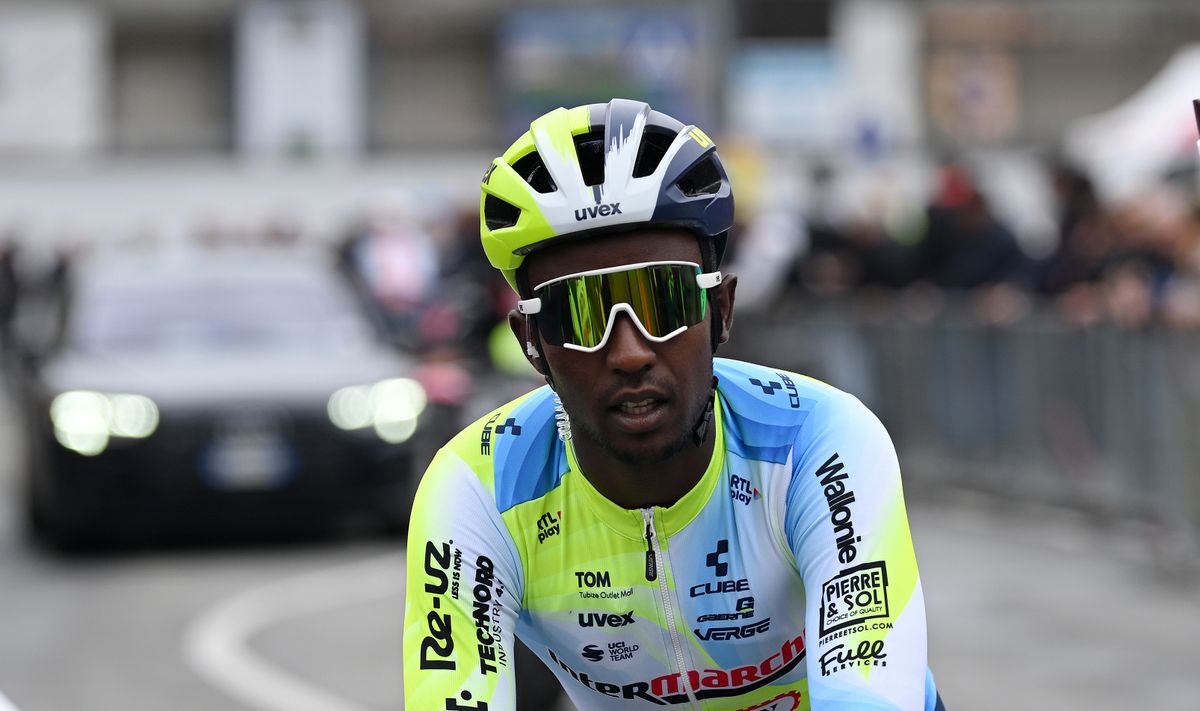 Biniam Girmay crashed out of the Giro d