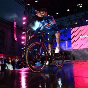 TURIN ITALY MAY 02 Julian Alaphilippe of France and Team Soudal QuickStep during the Team Presentation of the 107th Giro dItalia 2024 at the Castello del Valentino UCIWT on May 02 2024 in Turin Italy Photo by Dario BelingheriGetty Images